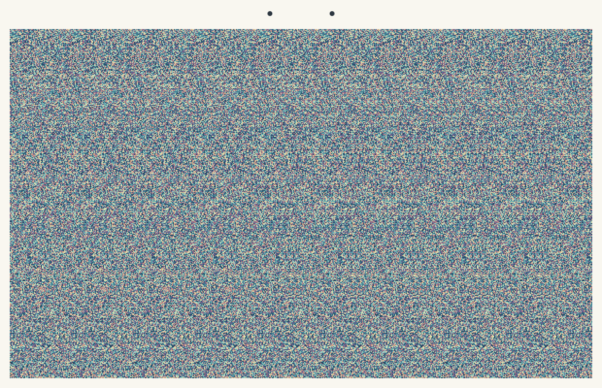 Stereogram for 2026-10-18: a hidden three-dimensional shape inside a repeating colorful pattern.
