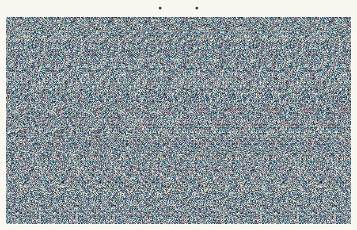 Stereogram for 2026-10-15: a hidden three-dimensional shape inside a repeating colorful pattern.