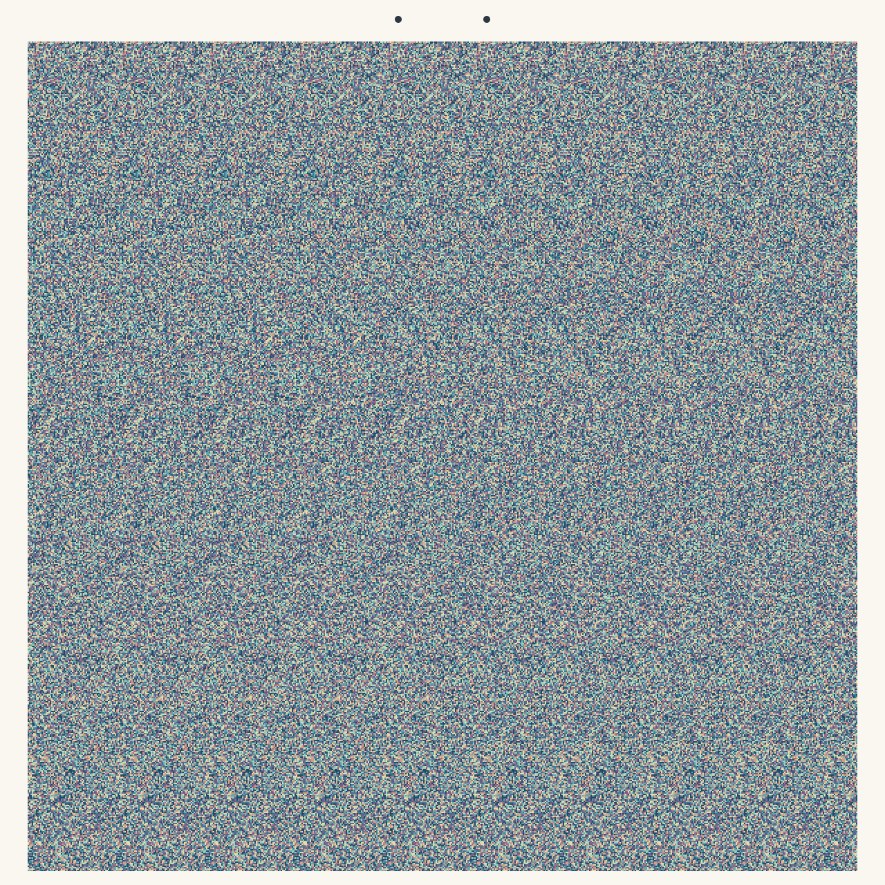 Stereogram for 2026-10-23: a hidden three-dimensional shape inside a repeating colorful pattern.