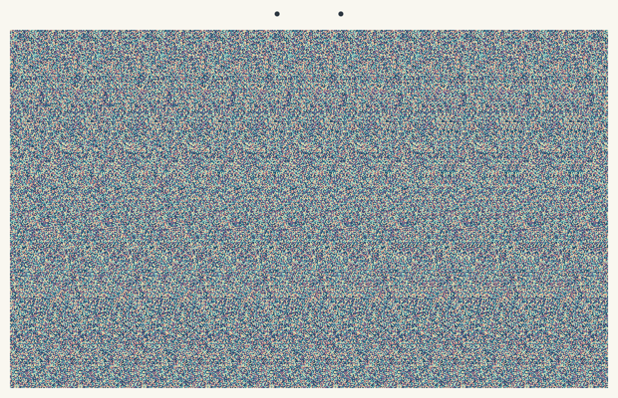 Stereogram for 2026-10-14: a hidden three-dimensional shape inside a repeating colorful pattern.